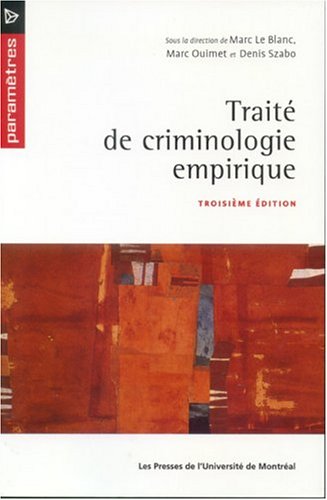 Stock image for Trait de criminologie empirique for sale by Ammareal