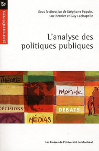 Beispielbild fr Analyse des politiques publiques (L') zum Verkauf von Gallix