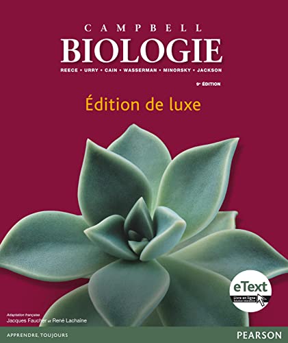 9782761328562: BIOLOGIE 9E + ETEXT, DITION DE LUXE VERSION ERPI