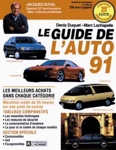 Stock image for Le guide de l'auto 91 for sale by Librairie Le Nord
