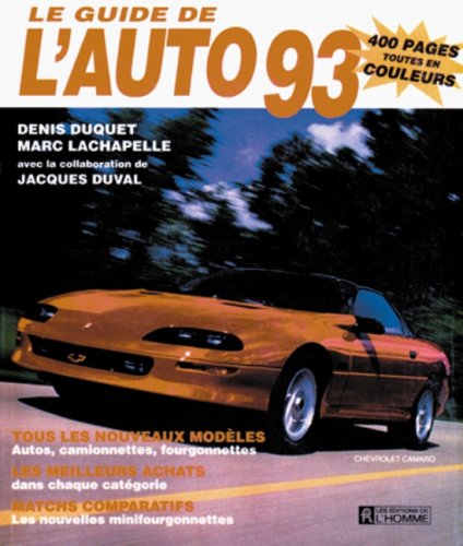 Stock image for Guide De l'Auto 93 for sale by Better World Books