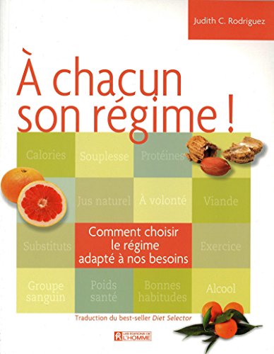 Stock image for  Chacun Son Rgime! : Comment Choisir le Rgime Adapt  Nos Besoins for sale by Better World Books Ltd