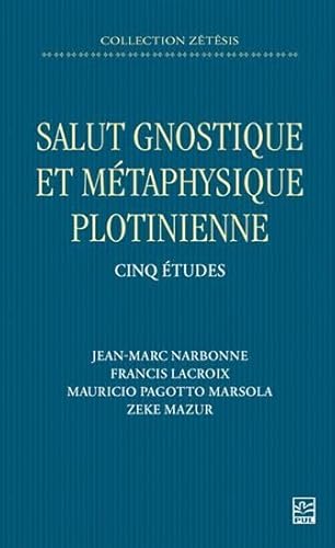 Beispielbild fr SALUT GNOSTIQUE ET METAPHYSIQUE PLOTINIENNE. CINQ ETUDES zum Verkauf von Gallix