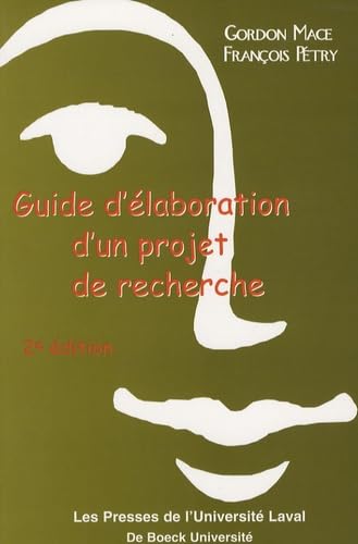 Stock image for Guide d'Elaboration d'Un Projet de Recherche for sale by Better World Books