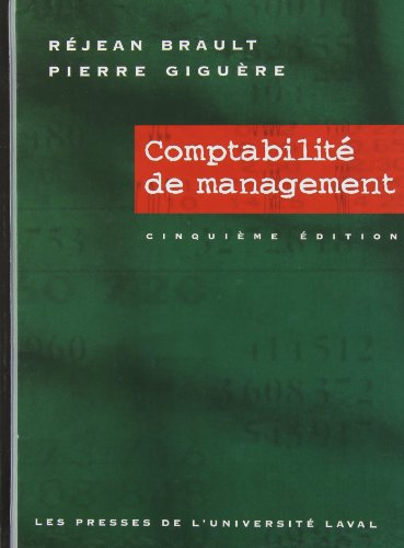 Stock image for Comptabilite de Management for sale by Better World Books