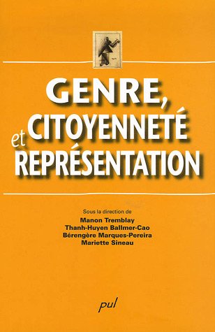 GENRE, CITOYENNETE ET REPRESENTATION (9782763784601) by TREMBLAY MANON