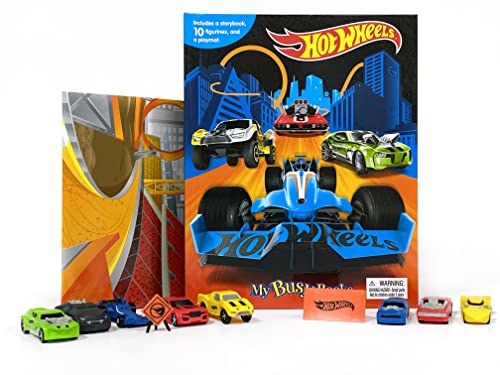 Stock image for Phidal - Mattel Hot Wheels My Busy Book for Kids, Children to Play - Includes 10 Figurines with a playmat and Storybook, Portable and Travel Ready for sale by Lakeside Books