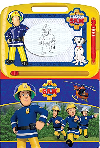 Feuerwehrmann Sam, Spielbuch + Zaubertafel zum Schreiben
