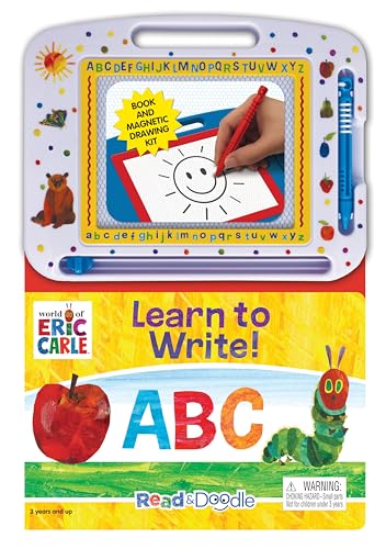 9782764355718: The World of Eric Carle Learn to Write ABC Read & Doodle - Learning resources for kids, a magnetic drawing pad, an easy-to-use pen, 22-page board book for reading and drawing