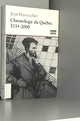 Beispielbild fr Chronologie du Quebec, 1534-2000 zum Verkauf von Better World Books