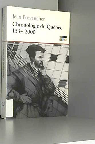 Stock image for Chronologie du Quebec, 1534-2000 for sale by Better World Books