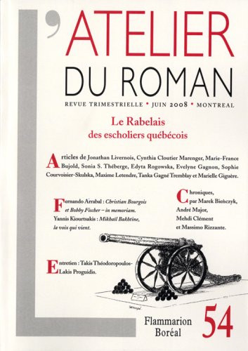 Beispielbild fr Revue l'Atelier du roman, no 54 zum Verkauf von Librairie La Canopee. Inc.