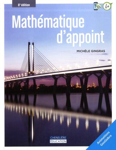 Stock image for MATHEMATIQUE D'APPOINT for sale by Gallix