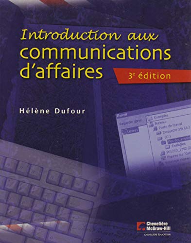 Stock image for Introduction aux Communications D'Affairs _ #e edition for sale by Bay Used Books