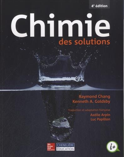 Beispielbild fr Chimie des Solutions zum Verkauf von Better World Books