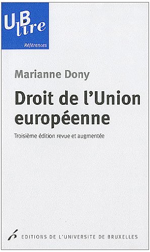 Imagen de archivo de droit de l'Union europeenne (3me dition) a la venta por Better World Books