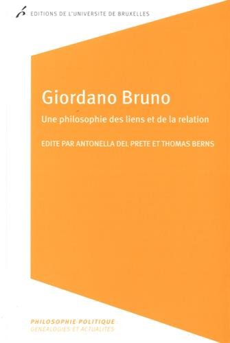 9782800415994: Giordano Bruno: Une philosophie des liens et de la relation