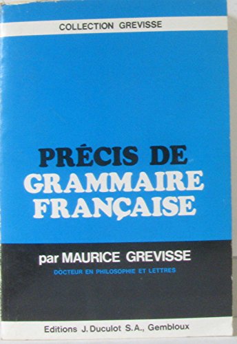Imagen de archivo de Pr cis de grammaire française a la venta por ThriftBooks-Dallas