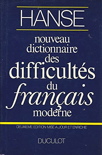 Stock image for Nouveau Dictionnaire Des Difficultes Du Francais Moderne for sale by WorldofBooks