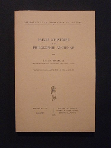 Imagen de archivo de Precis D'Histoire de la Philosophie Ancienne a la venta por Chequamegon Books