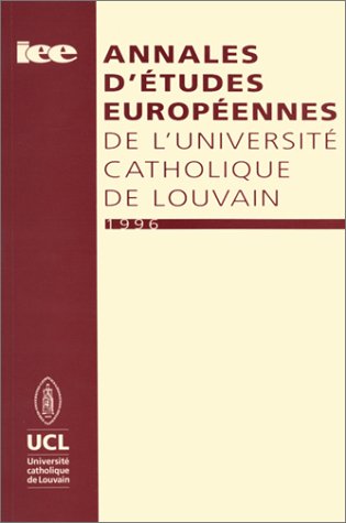 9782802707691: Annales d'tudes europeennes 1996