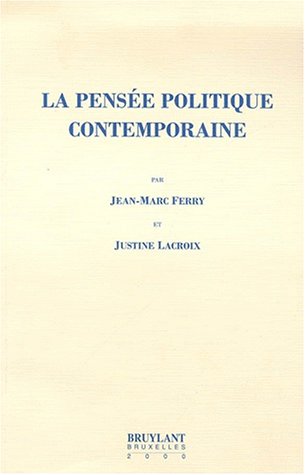 Imagen de archivo de La pense politique contemporaine a la venta por medimops