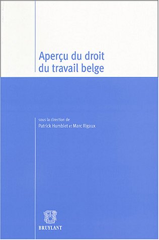 Imagen de archivo de Aperu du droit du travail belge a la venta por Ammareal