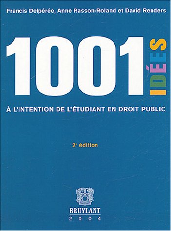 Imagen de archivo de Mille et une ides  l'intention de l'tudiant en droit public a la venta por Ammareal