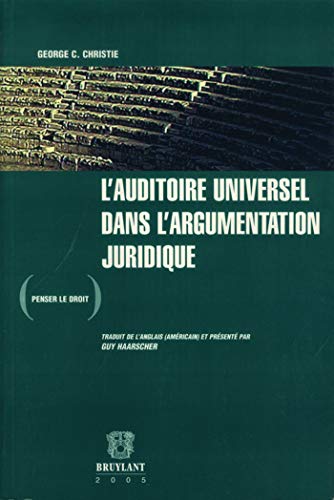 Stock image for L*Auditoire universel dans l*argumentation juridique for sale by Mispah books