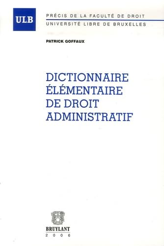 9782802722915: Dictionnaire lmentaire de Droit Administratif.