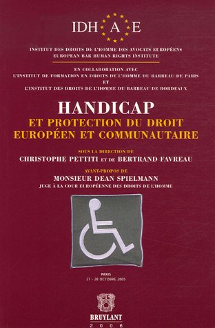 Stock image for Handicap et protection du droit europen et communautaire for sale by Buchpark