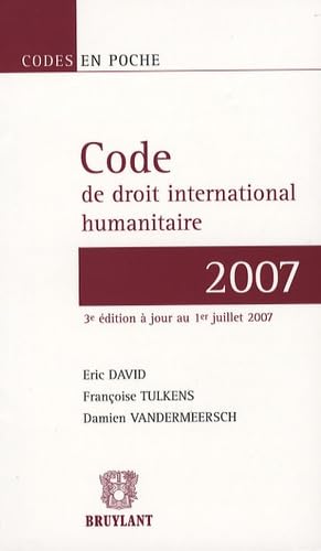 Beispielbild fr Code de droit international humanitaire zum Verkauf von Ammareal