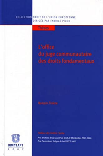 Beispielbild fr L'office du juge communautaire des droits fondamentaux zum Verkauf von Gallix