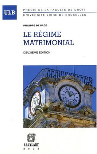 Beispielbild fr Le Rgime Matrimonial zum Verkauf von RECYCLIVRE