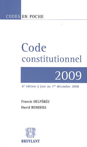 9782802726975: Code constitutionnel 2009