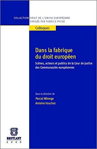 Stock image for Dans la fabrique du droit europen : Scnes, acteurs et publics de la Cour de justice des Communauts europennes for sale by medimops