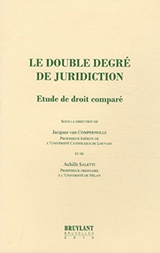 9782802729822: Le double degr de juridiction: tude de droit compar