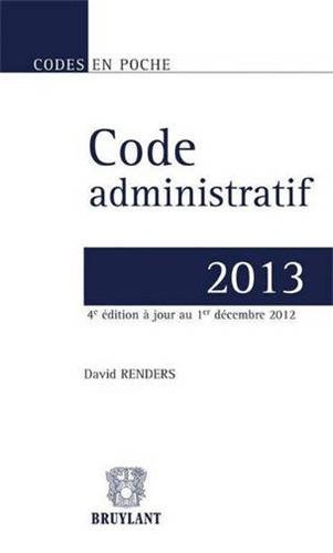 Stock image for code administratif 2013 (4e dition) for sale by Chapitre.com : livres et presse ancienne