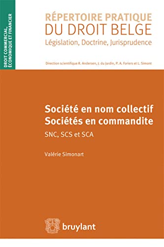 Stock image for Socit en nom collectif - Socits en commandite [Broch] Simonart, Valrie for sale by BIBLIO-NET