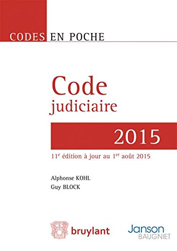 Stock image for Code judiciaire 2015 for sale by Ammareal