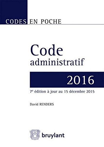 9782802753773: Code administratif 2016