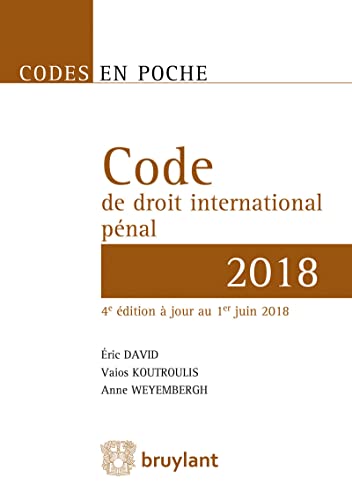 Stock image for Code de droit international pnal 2018 for sale by Ammareal