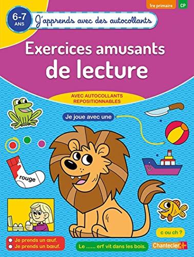 Beispielbild fr J'apprends avec des autocollants - Exercices amusants de lecture (6-7 a.): 1re primaire - CP zum Verkauf von WorldofBooks