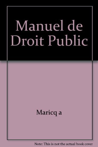 Stock image for Manuel De Droit Public for sale by RECYCLIVRE