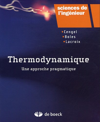 Beispielbild fr Thermodynamique : Une approche pragmatique zum Verkauf von Ammareal