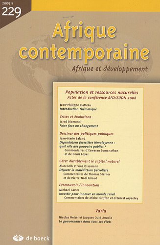 Beispielbild fr Afrique contemporaine, N° 229, 2009, 1 : Population et ressources narturelles zum Verkauf von Le Monde de Kamlia