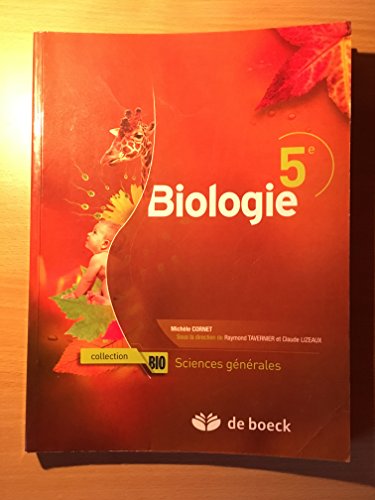 9782804104870: Biologie 5e - manuel sciences generales 2 per./sem.