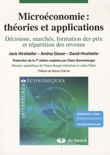 Imagen de archivo de Microconomie : thories et applications : Dcisions, marchs, formation des prix et rpartition des revenus a la venta por Ammareal