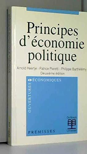 Beispielbild fr Principes d'conomie politique, 2e dition zum Verkauf von Ammareal
