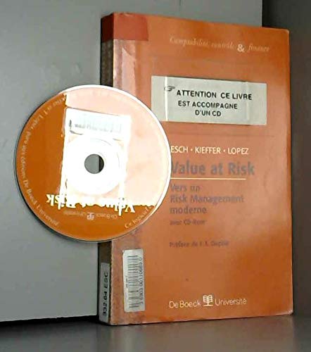 9782804124960: Value At Risk. Vers Un Risk Management Moderne, Avec Cd-Rom